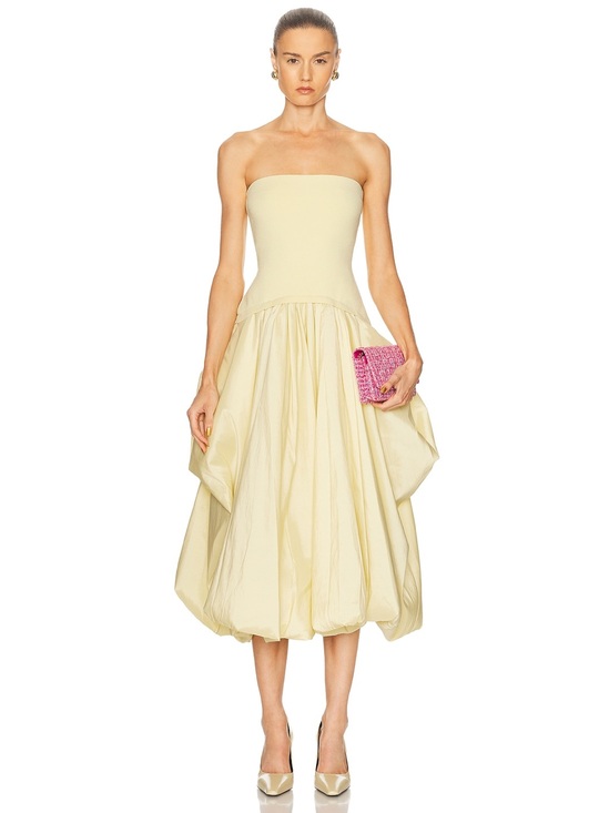 Simkhai Dresses & Skirts - SIMKHAI Izzy Midi Dress Sunglow | REVOLVE $845